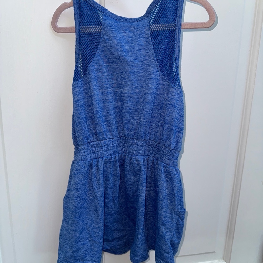 NWOT Splendid 4/5T Girls Blue Zip Mesh Tank Top Dress with Pockets - Picture 4 of 4